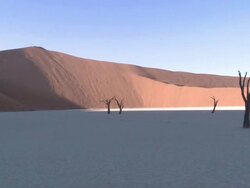 Barren scenic, Dead Vlei, Namib-Naukluft, Namibia Stock Footage