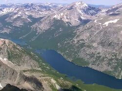 WS AERIAL Shot of Granite Peak mountain area / Montana, United States Stock Footage