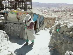 WS View of woman working in mine / Potosi, Bolivia Stock Footage