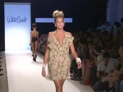 Models walk the runway during the White Sands Australia swimwear 2012 show  Stock Footage