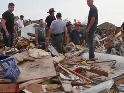 Search and Rescue in Moore, Oklahoma after EF5 Tornado Stock Footage