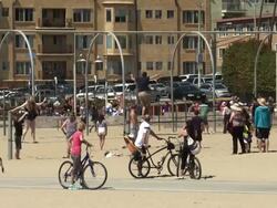 Activities on Santa Monica beach News Clip