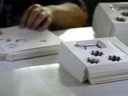 Folding Papers Stock Footage