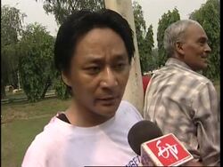 Pro-Tibet demo in front of the Chinese embassy News Clip