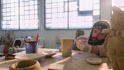 Painting and Ceramic Stock Footage