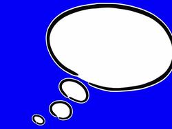 Hand drawn think bubble animation with empty space Stock Footage