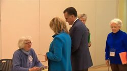 UPDATED Republican presidential candidate Mitt Romney casts vote News Clip