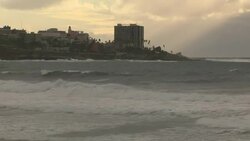 Stormy waves crashing onto San Diego beach News Clip