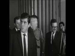 SYND 01/11/67 EX-CHANCELLOR OF WEST GERMANY VISITS ISRAEL News Clip
