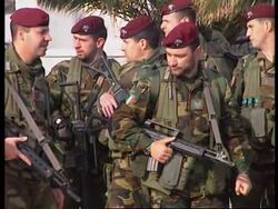 Albania - Italian Garibaldi troops arrive News Clip