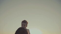 SLO MO Father lifting his son up Stock Footage