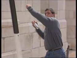 West Bank - Angry protestors clash with police News Clip