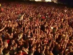 M/S EXT Live Concert Crowd Night Festival Stock Footage