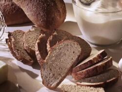 CU SLO MO Shot of Sliced bread with all ingredients and egg rolls into frame / Los Angeles, California, United States Stock Footage