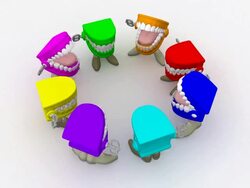 (Loop) Chattering Teeth Stock Footage