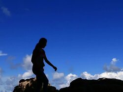 Girl working with laptop Stock Footage