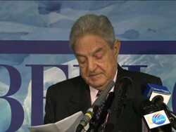 US billionaire Soros comment on climate change funding News Clip