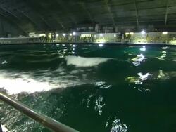 Wave pool in operation at US naval test facility News Clip