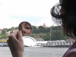 In the mirror Stock Footage