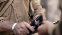 Folding American Flag Stock Footage