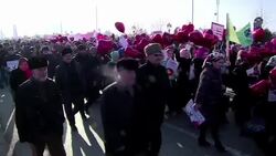 VOICED : Rusos protestan contra Charlie Hebdo News Clip