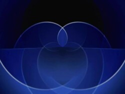 Circles and crescents unfolding into heart Stock Footage