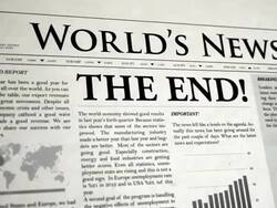 Newspaper Headline: The End Stock Footage