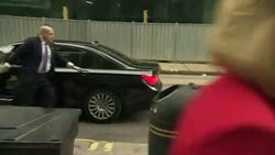 Ed Miliband arrives at Microsoft offices News Clip