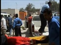 Hospital scenes after bombing kills 40, covered bodies News Clip