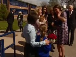 Duchess of Cambridge Visits Primary School in Manchester News Clip