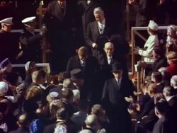 JFK arrives at inauguration ceremony Stock Footage
