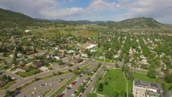 Aerial Montana Countryside Small Town Stock Footage