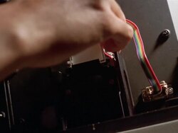 Close up hand mounting sample of milk in spectrometer / closing lid Stock Footage