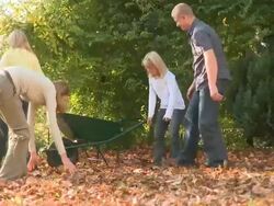 Autumn Chores Stock Footage