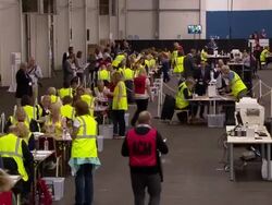 Scottish Referendum: Votes being counted in Edinburgh News Clip