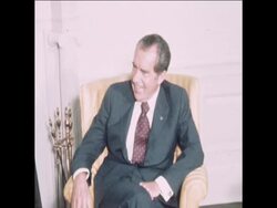 SYND 31 7 74  NIXON IN BRIEFING WITH US SECRETARY OF THE TREASURY, WILLIAM SIMON Instructional Video