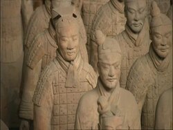 MS Terracotta Warriors, Museum of Qin, Xian, China Stock Footage