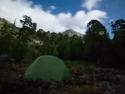 TIME LAPSE: Tent in Moon light Stock Footage