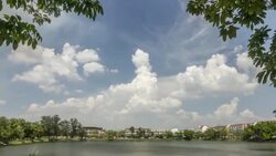 Cloud moving in blue sky time-lapse Stock Footage