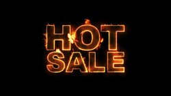 Hot Sale Text on Fire Stock Footage