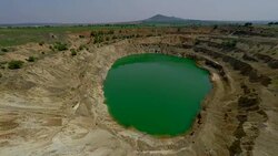 Bulgaria Abandoned Copper Mine Stock Footage
