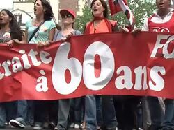 VOICED: Sarkozy pensions plan faces angry French street News Clip