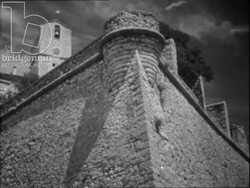 Ancient Roman ruins. France, 1955 Stock Footage