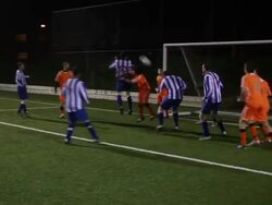 Goal scored in a soccer / football match Stock Footage