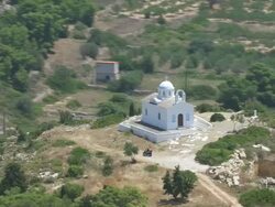 MS AERIAL ZI Shot of village / Piraeus, Peloponnese, Greece Stock Footage