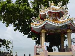 MS Shot of Chinese temple / Mae Nam, Ko Samui, Thailand  Stock Footage