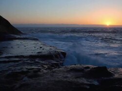 Oregon Coast sunset Stock Footage