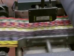 CU Newspapers on conveyor belt in gravure printing office / Itzehoe, Schleswig-Holstein, Germany  Stock Footage