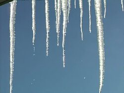 Melting Icicles Stock Footage