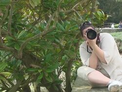 Photographer is looking for the view Stock Footage